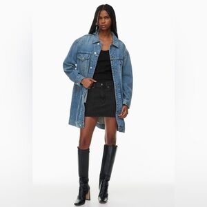 NWT Aritzia Denim Forum Ali Long Jean Coat - 5 Yrs Kiss N Tell Bleu